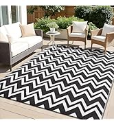OLANLY Waterproof Outdoor Rug 5x8 ft Clearance, Reversible Plastic Straw Rug, RV Mat, Indoor Outd...