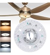 LPHUMEX Ceiling Fan LED Light Replacement 5in, 3000K/4000K/6000K Dimmable Ceiling Fan Light Kit O...