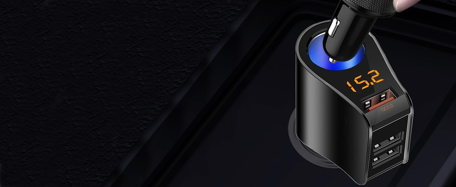 Car Charger Extension Cigarette Lighter Adapter