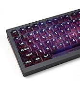 119keys Keyboard Keycaps Shine Through Clear Purple Keycap Set, Cherry Transparent Key Caps for C...