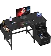 Lufeiya Computer Desk with File Drawers Cabinet, 47 Inch Home Office Desks with Filing Cabinet fo...