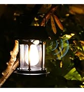 Solar Motion Sensor Lanterns, Outdoor Hanging Lamps, Waterproof, Camping Lights, Rechargeable, Ba...