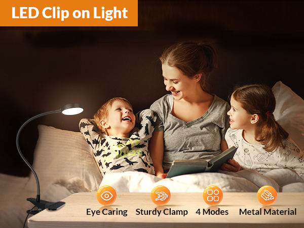 clip on light clip on lamp book light clip on reading light for book in bed book light desk lamp