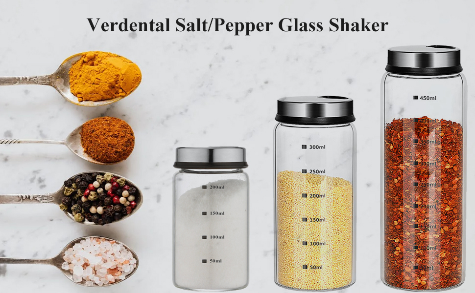 GLASS SALT PEPPER SPICE SHAKER