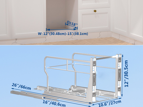 under sink trash can pull out