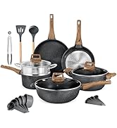 Bakken-Swiss 14-Piece Kitchen Cookware Set – Granite Non-Stick – Eco-Friendly