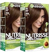 Garnier Nutrisse Ultra Crème Hair Color, Permanent Hair Dye with 100% Gray Coverage, Vegan &amp; Crue...