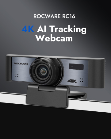 rocware rc16 4k webcam with remote