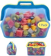 Magnetic Seal Reusable Silicone Food Storage Bag, 68 oz, NUZEAK | Magnetic Fast Seal, Stand-Up Fr...