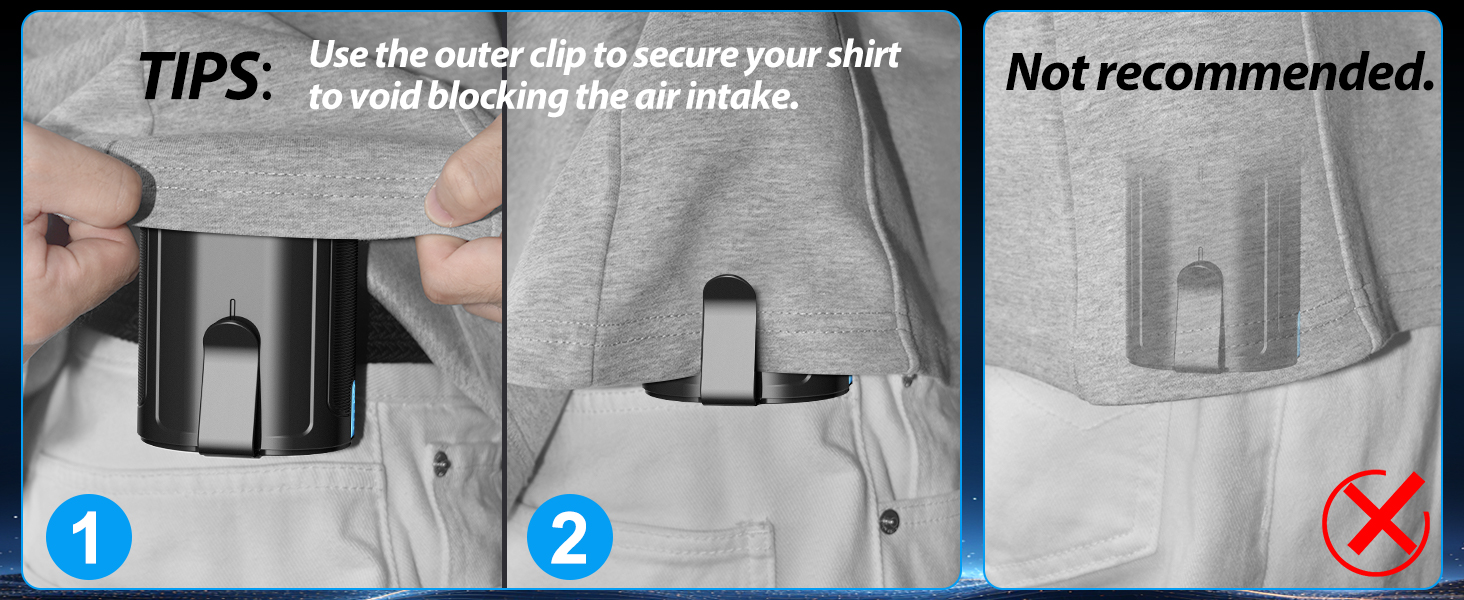 portable waist fan rechargeable