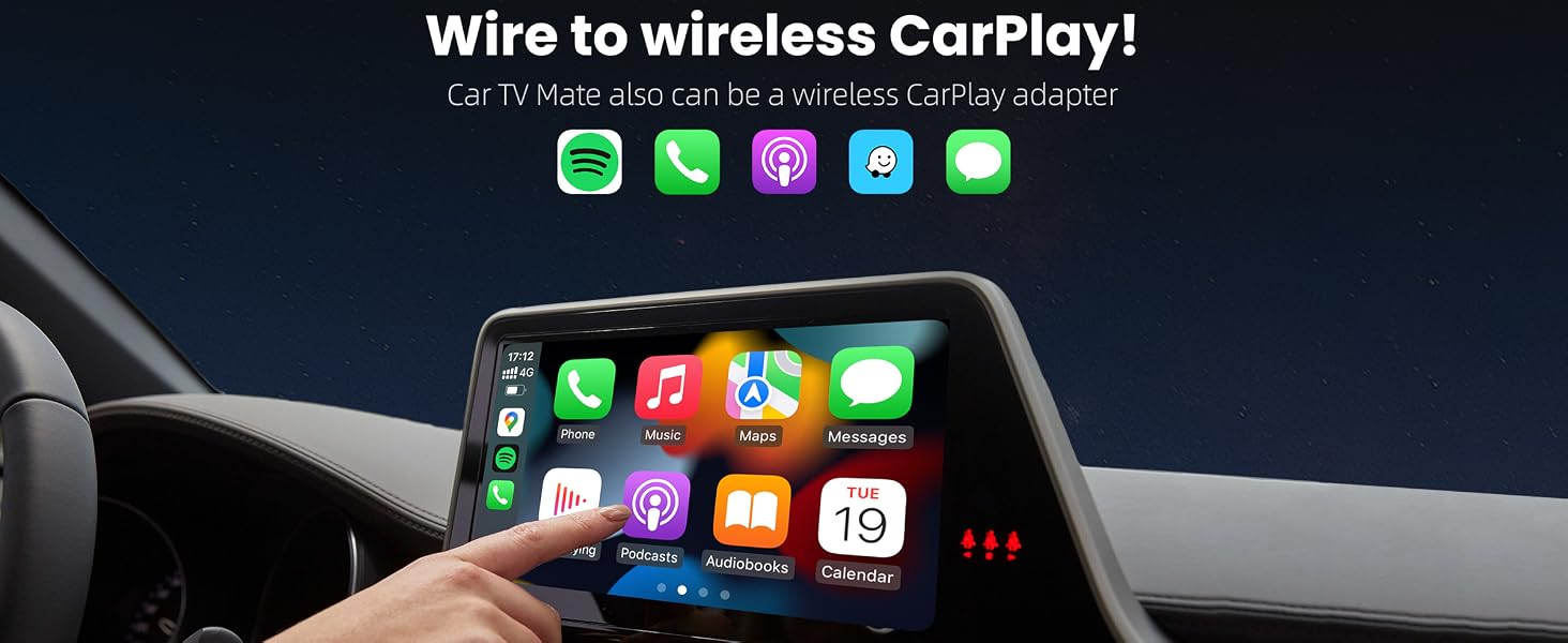 OTTOCAST Car TV Mate Pro &amp;amp; Wireless Carplay Adapter 2-in-1