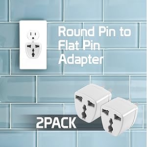 Adapter to Convert China, UK, AU, EU &amp;amp; other Plugs to US Plug Socket