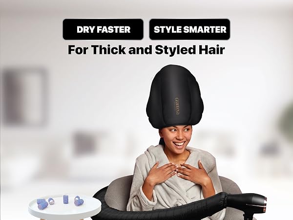 hooded hair dryer