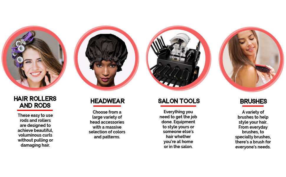 hair combs brushes caps rollers bonnet annie international