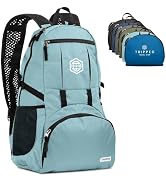 Travel Backpack- Foldable Collapsible Lightweight Backpack for Travel (Teal) 35 liters