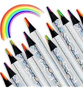 ThEast 30 Rainbow Colored Pencils, 4 Colors in 1 Rainbow Pencil for Kids, Multicolor Pencil for A...
