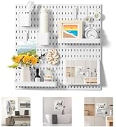 VUSIGN Pegboard Combination Wall Organizer Kit, 4 Pieces Pegboards and 17 Accessories Modular Han...