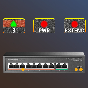 10-Port Fast Ethernet PoE Switch