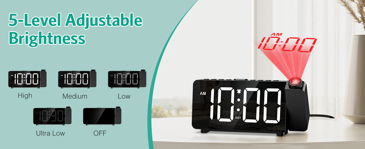 Projection Alarm Clock, Digital Alarm Clock