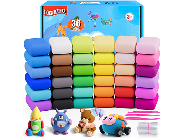 Modeling Clay - 50 Colors Air Dry Clay, DIY Molding Magic Clay for Slime add ins &amp;amp; Slime Supplies