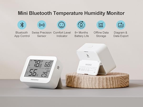 Bluetooth temperature humidity monitor