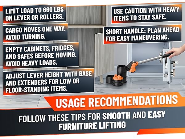 appliance lifting system with rollers move heavy furniture effortlessly protect every surface