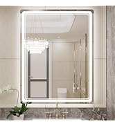 WallBeyond LED Bathroom Mirror with Lights, 28 x 36 Inch Led Bathroom Vanity Mirror for Wall with...