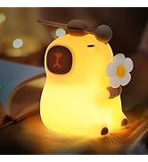 LOFICOPER Capybara Night Light, Silicone Dimmable Nursery Night Light, Rechargeable Touch Lamp, C...