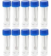 Totority Stool Containers Sample 10 Pcs 25-30ml Plastic Vials Sample Containers with Caps Plastic...