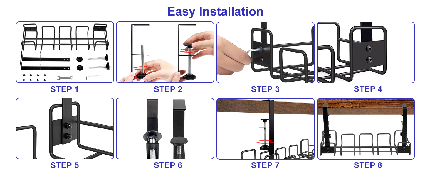 Under Desk Cable Management Tray