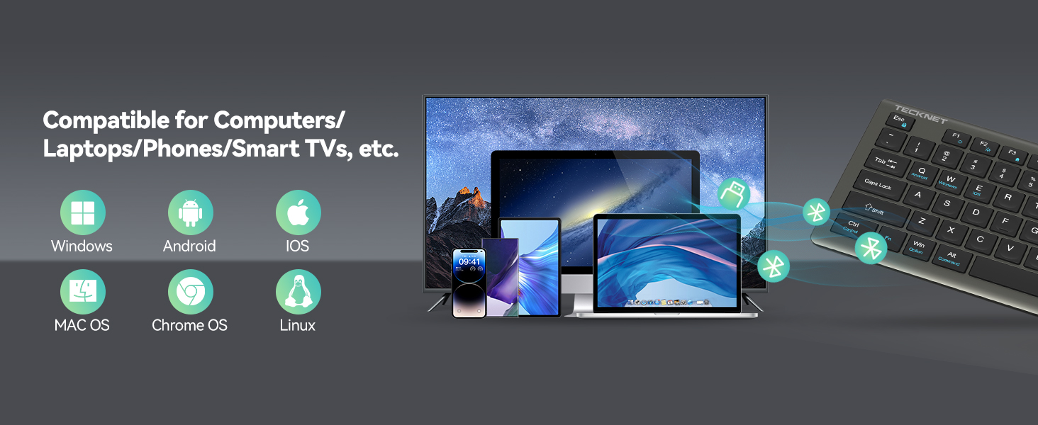 wireless keyboard rechargeable