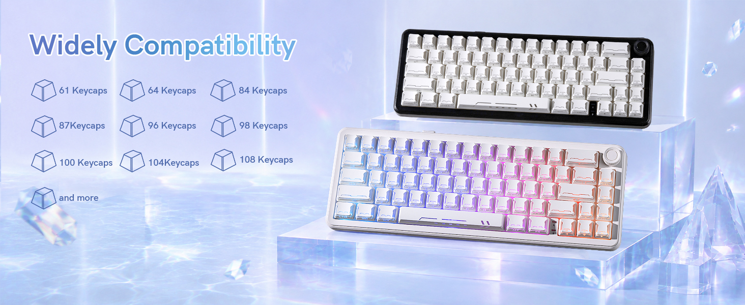 Shine Through keycaps Set,Double Shot PBT keycaps Mecha Armor