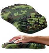 Armanza Ergonomic Slope Mouse Pad Wrist Support with Cross Massage Bulge,Integrated Memory Foam W...
