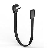 JSADZKJ 90°Angled Type-C Male to Female Short Cable PD 100W USB C Fast Charging Cord Extra Flexib...