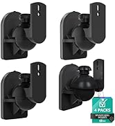 WALI Speaker Wall Mounts, Bookshelf Speaker Wall Mount Brackets, Surround Sound Speaker Mounts, H...