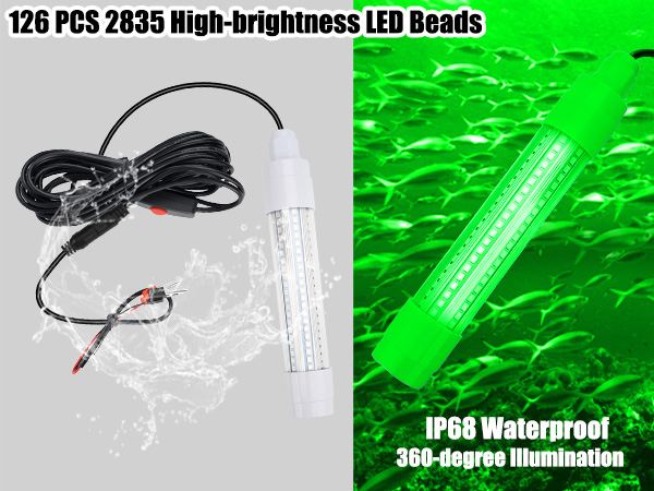 LED Submersible Fishing Light Crappie Squid Light