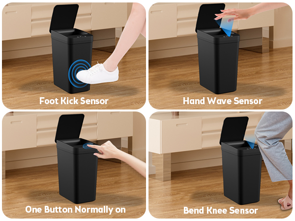 touchless trash can
