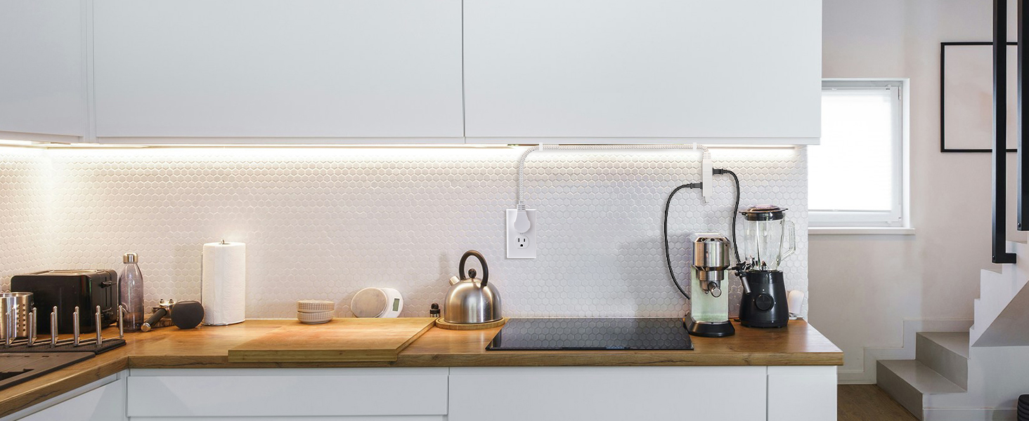 360° Rotating Flat Plug Extension Cord