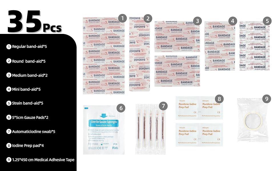 35pcs Black First Aid Kit