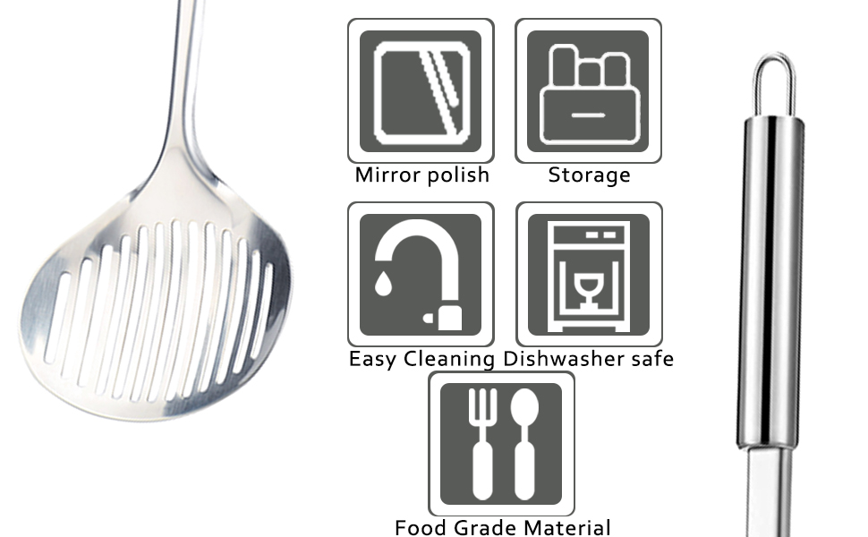 strainer ladle metal slotted spoon for deep frying slotted metal spoon spider utensil strainer
