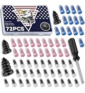 AUTOWN 72PCS Tire Repair Rubber Nail Kit - Complete Set with 3 Sizes, Storage Box &amp; Screwdriver -...