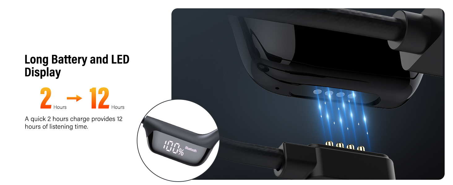 Bone Conduction Headphones Bluetooth 6.0 Earbuds