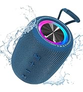 Portable Bluetooth Speaker, BT5.3 Wireless Speaker 20W Bass Diaphragms with Multi LED Light Dynam...