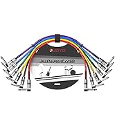 JOYO Patch Cables 1.2ft for Bass Guitar Effect Pedal Professional Guitar Patch Cords 1/4 Inch (CM...