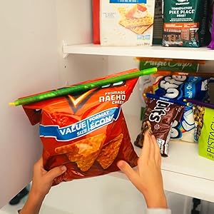 Cabinet filled with bags sealed with GripStics.