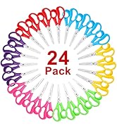 Scissors Bulk, 24 Pack BURVAGY 6" Small Scissors School Student Blunt Tip Kids Craft Scissors, Sh...