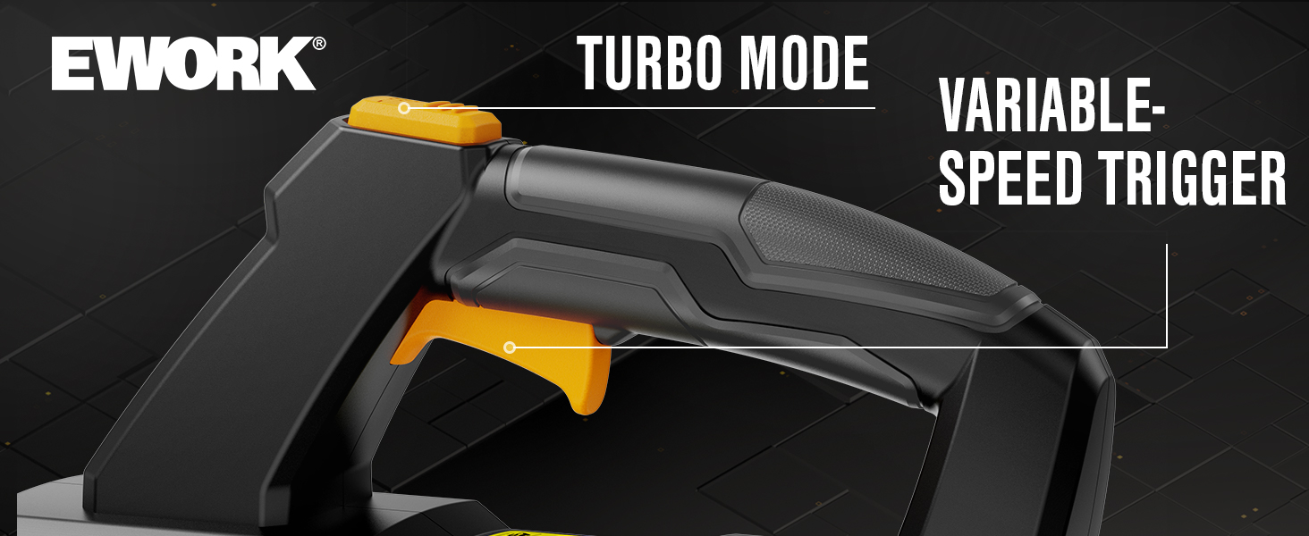 EWORK 550CFM LEAF BLOWER CORDLESS WITH TURBO MODE