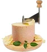 Homoyoyo Cheese Curler Wheel,cheese Curler for &amp;chocolate with Wood Base Stainless Steel Dairy Sh...