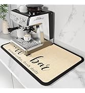 DK177 Coffee Mat Coffee Bar Mat Hide Stain Absorbent Drying Mat with Waterproof Rubber Backing Fi...