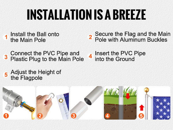 telescopic flag pole